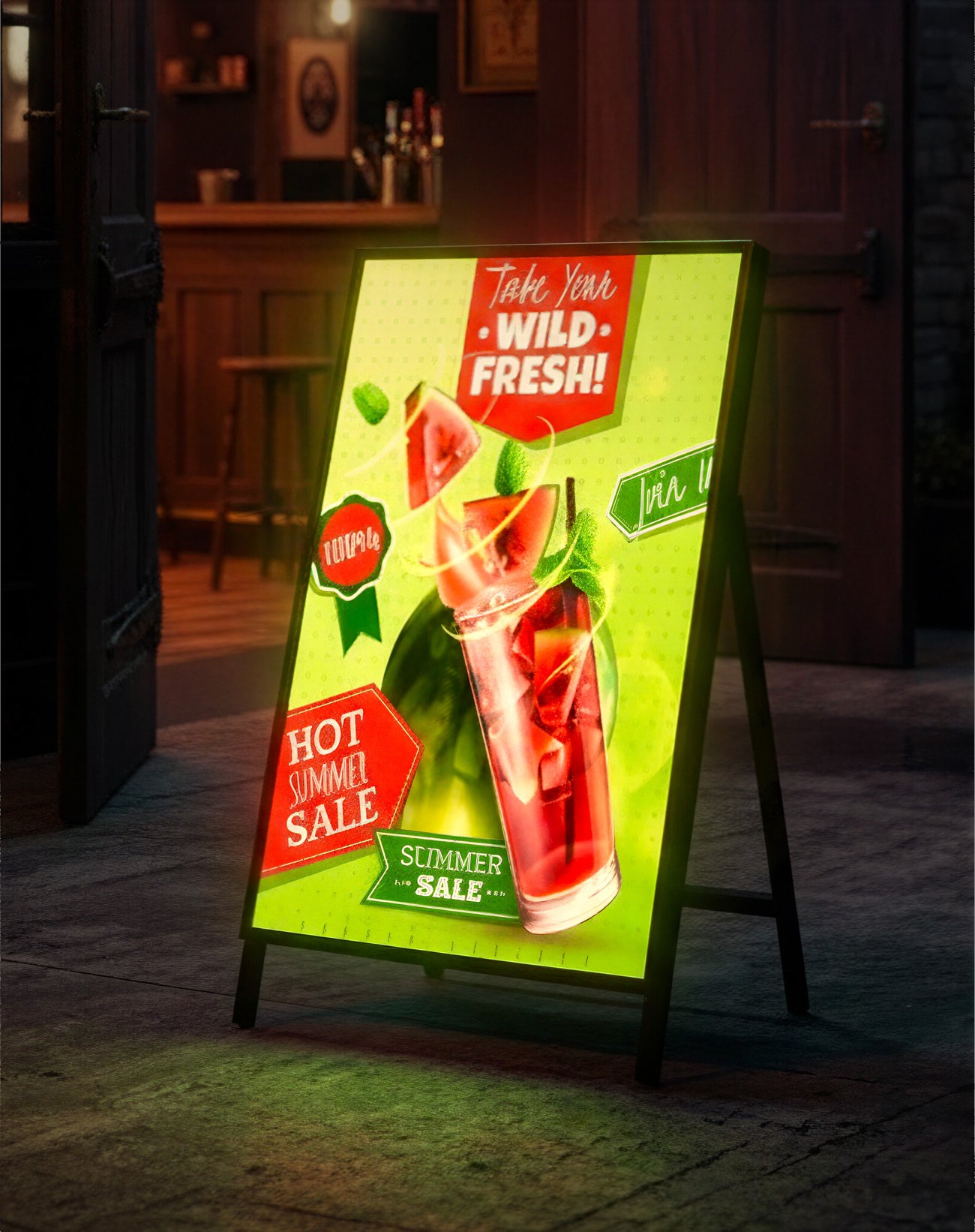 Caballete LED Luminoso Backlite Intercambiable - Imagen 1